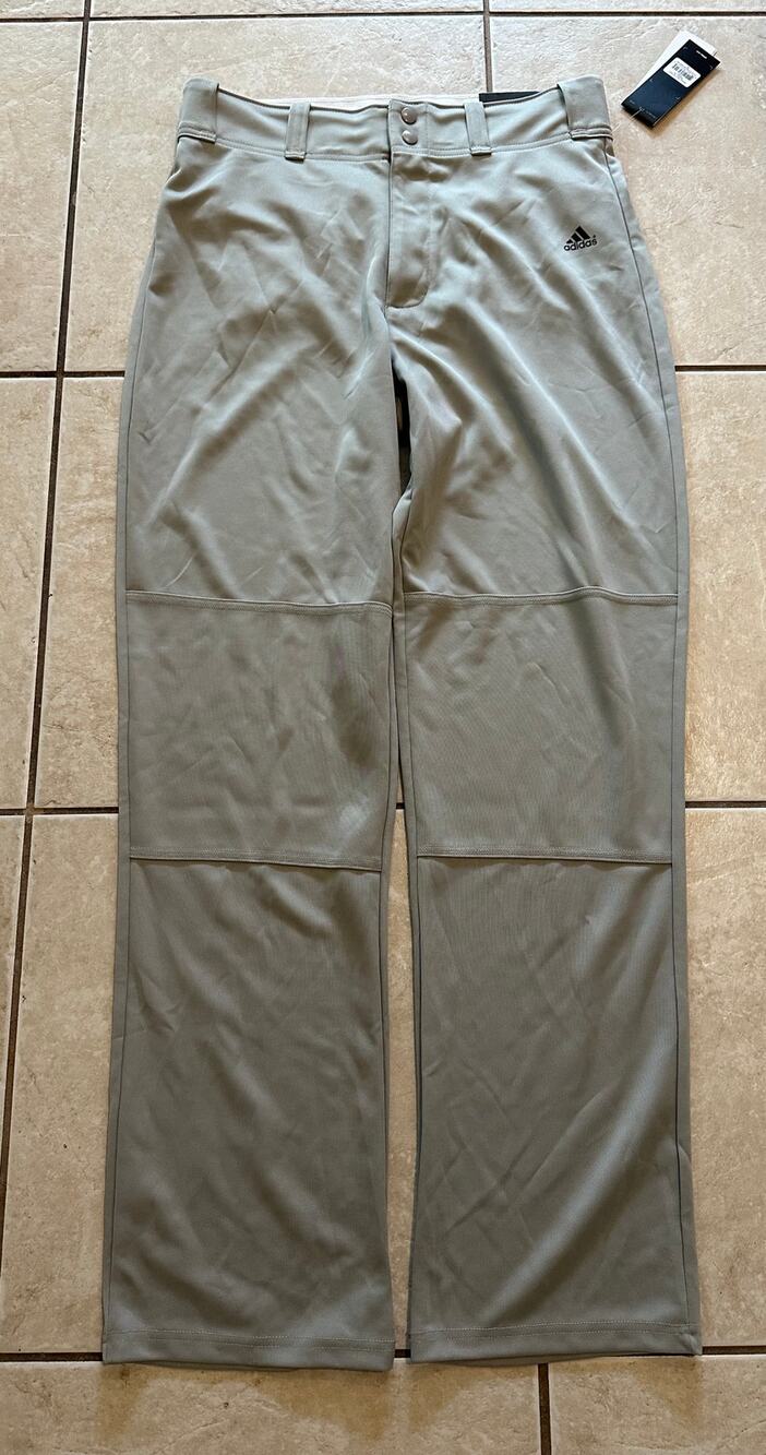 Adidas Incite Baseball Pants Mens M Gray Climalite Cleat Cut Slim Stretch NWT